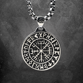 Vegvisir Compass Rune Necklace