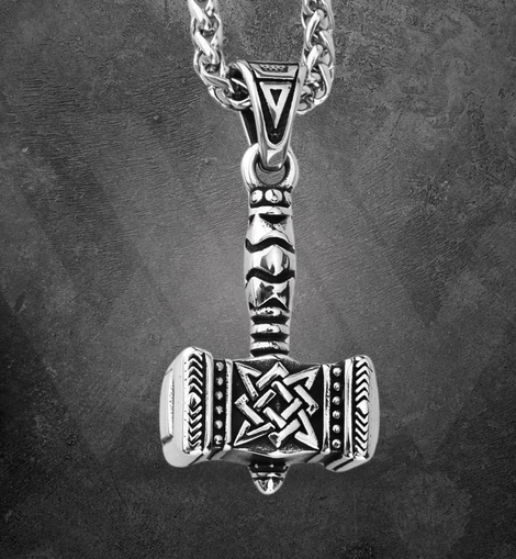 Sleek Mjölnir Necklace