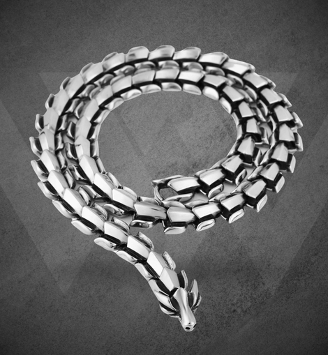 Jörmungandr Serpent Chain Necklace