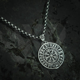 Vegvisir Compass Rune Necklace